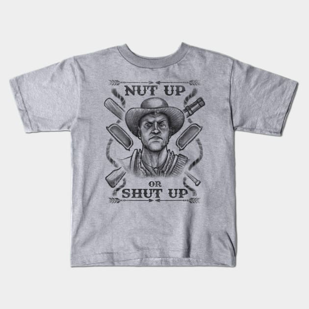 Nut Up or Shut Up Kids T-Shirt by Punksthetic